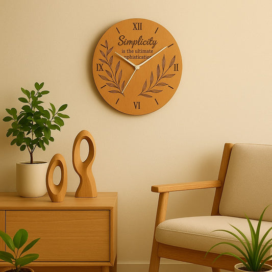 Minimalist Wooden Wall Clock – “Simplicity” Design