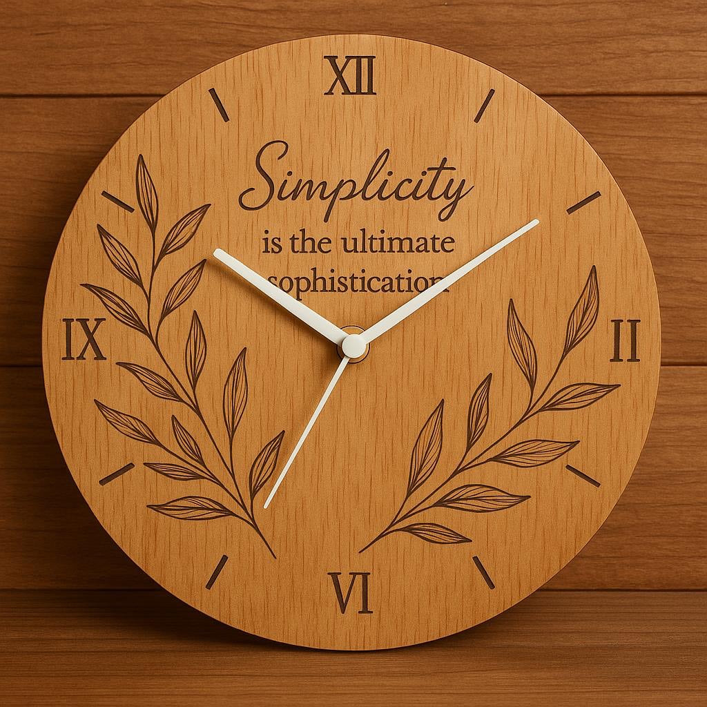 Minimalist Wooden Wall Clock – “Simplicity” Design