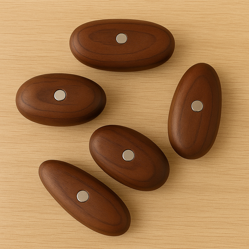 Wooden Stone Sculpture Candle Holder