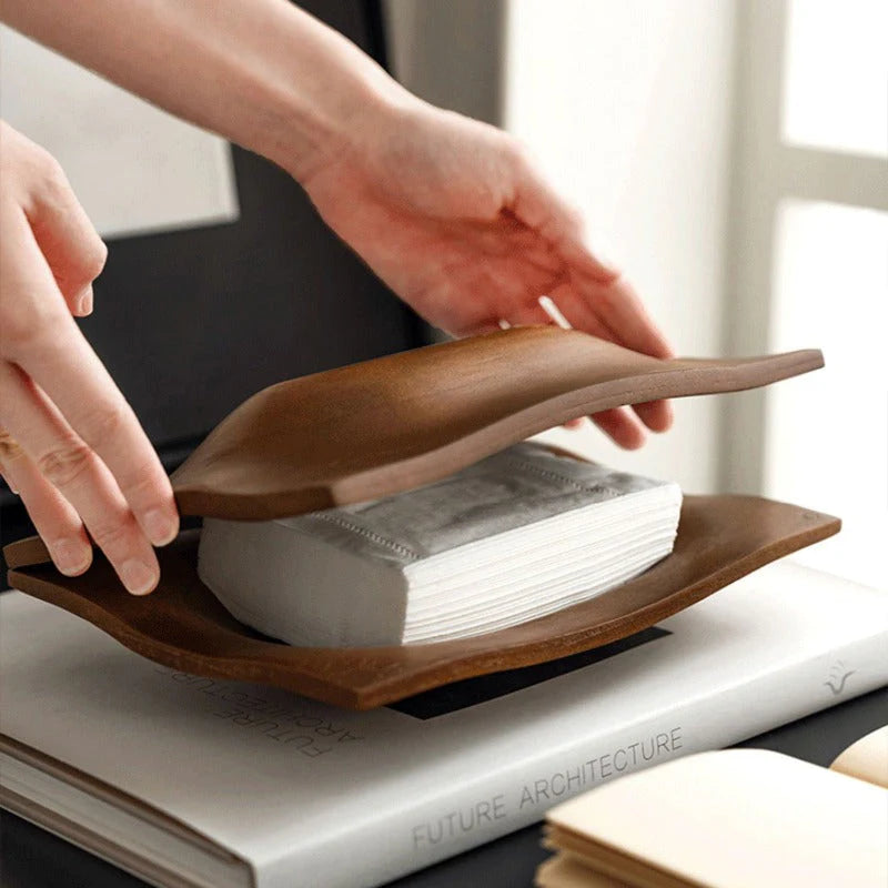 Wooden Tissue Box Dispenser