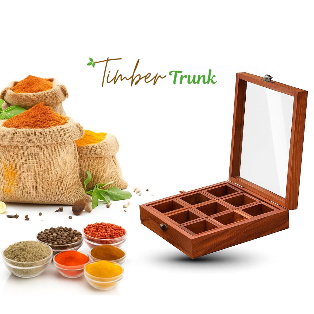 Wooden Spices Box