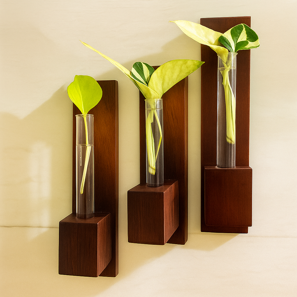 EcoVibe Wooden Planters (Set of 3)