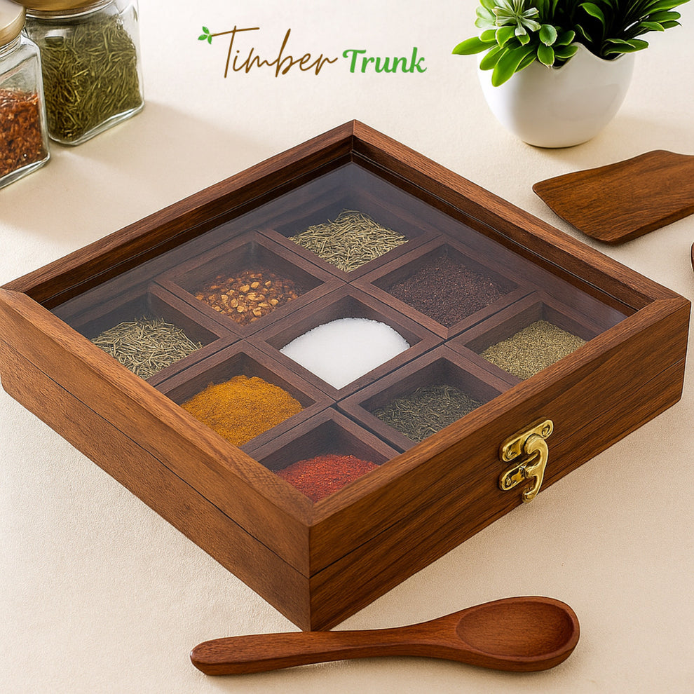 Wooden Spices Box – Timber Trunk