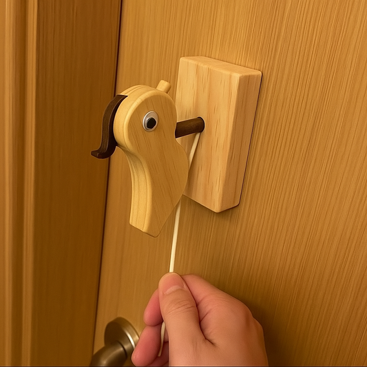 Woodpecker Wooden Door Knocker