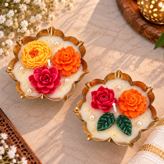Urli Diwali Candle - 2 Design Candle Combo - TIMBER8